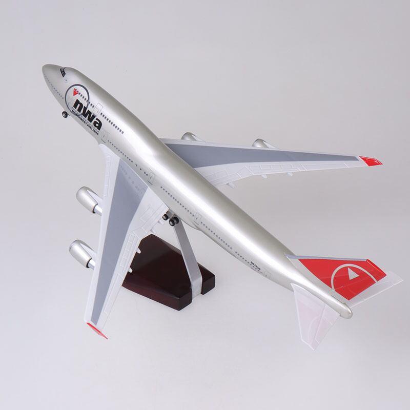 模型飛行機 ノースウエスト航空 B747 ボーイング LED ランディングギア 模型飛行機 ノースウエスト航空 B747 ボーイング LED