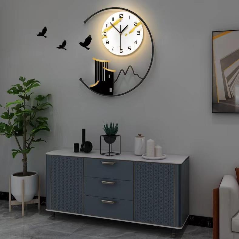 壁掛け時計 ライト付 モダン シンプル 豪華 ファッション プレゼント