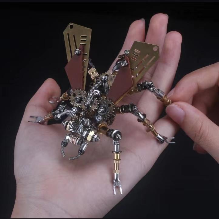 ロボ スチームパンク 歯車 昆虫 置物 飾り インテリア雑貨 組立 パズル