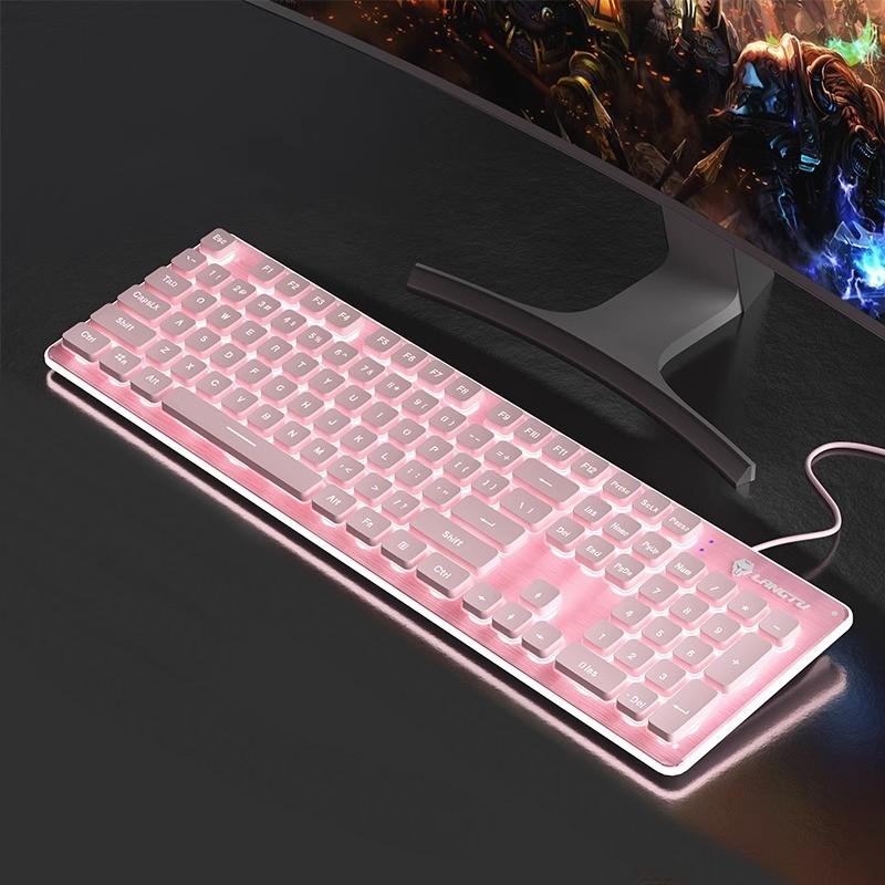 キーボード 光る 有線キーボード 可愛い メンブレン PC パソコン LED