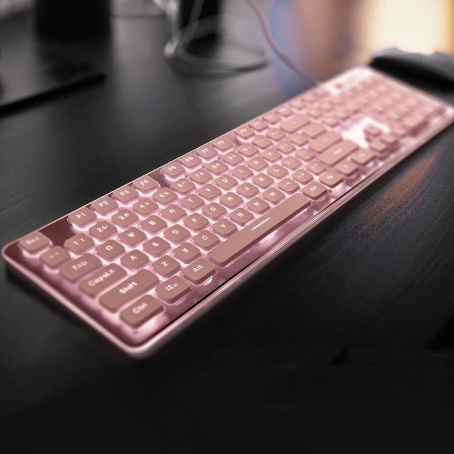 キーボード 光る 有線キーボード 可愛い メンブレン PC パソコン LED