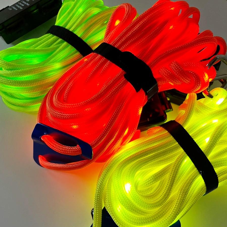 10m ロープライト テントロープ 光るロープ LED 防水 アウトドア