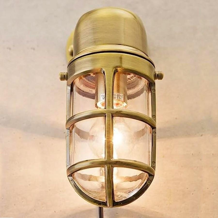 ウォールランプ　ヴィンテージ デンマークデザインのビンテージランプ 黄色のウォールランプ 真鍮