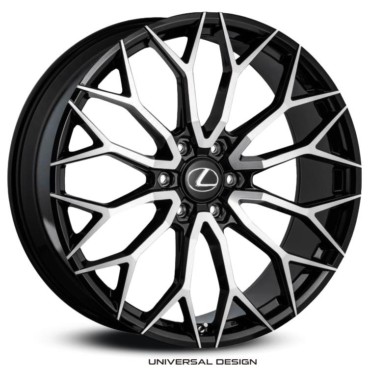 レクサスLX600/LX700h用 UNIVERSAL DESIGN FF02M 24100 55 6/139 BLACK POLISH x1台分 | 