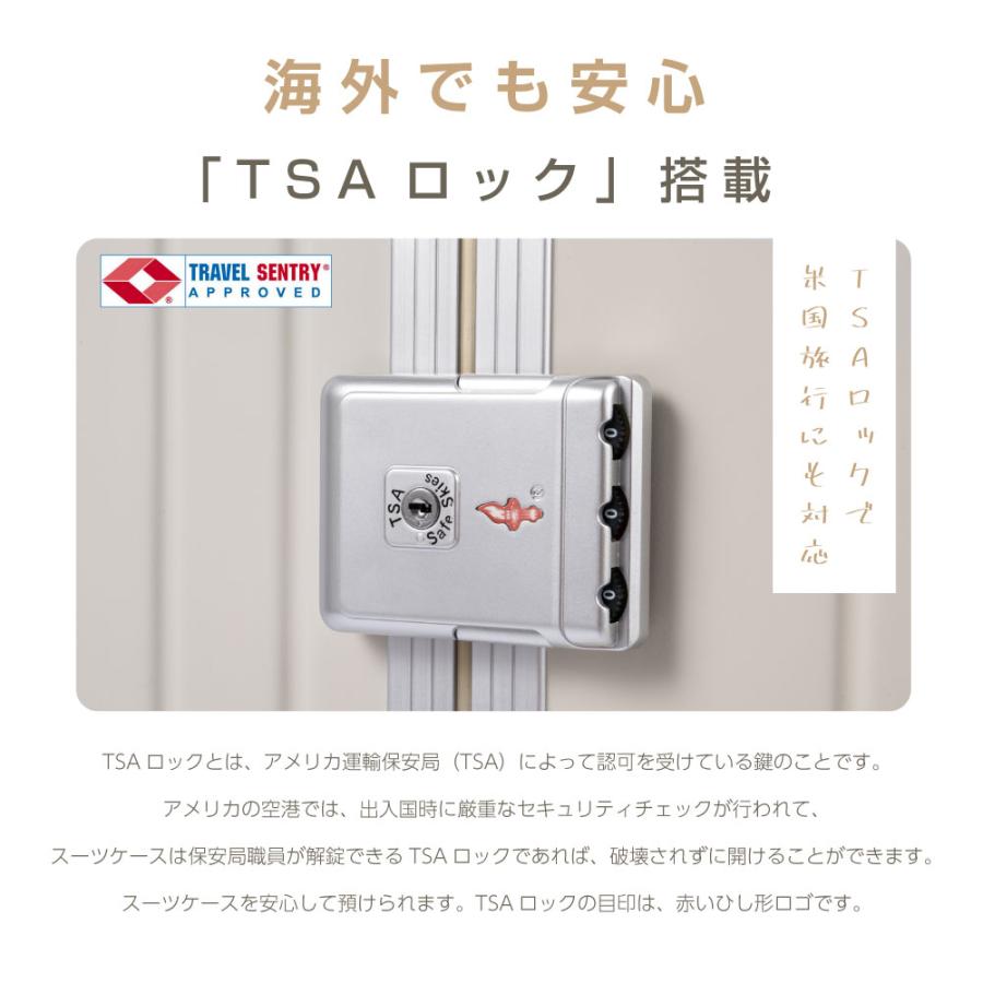スーツケース フレームタイプ USBポート付き キャリーケース Mサイズ 5