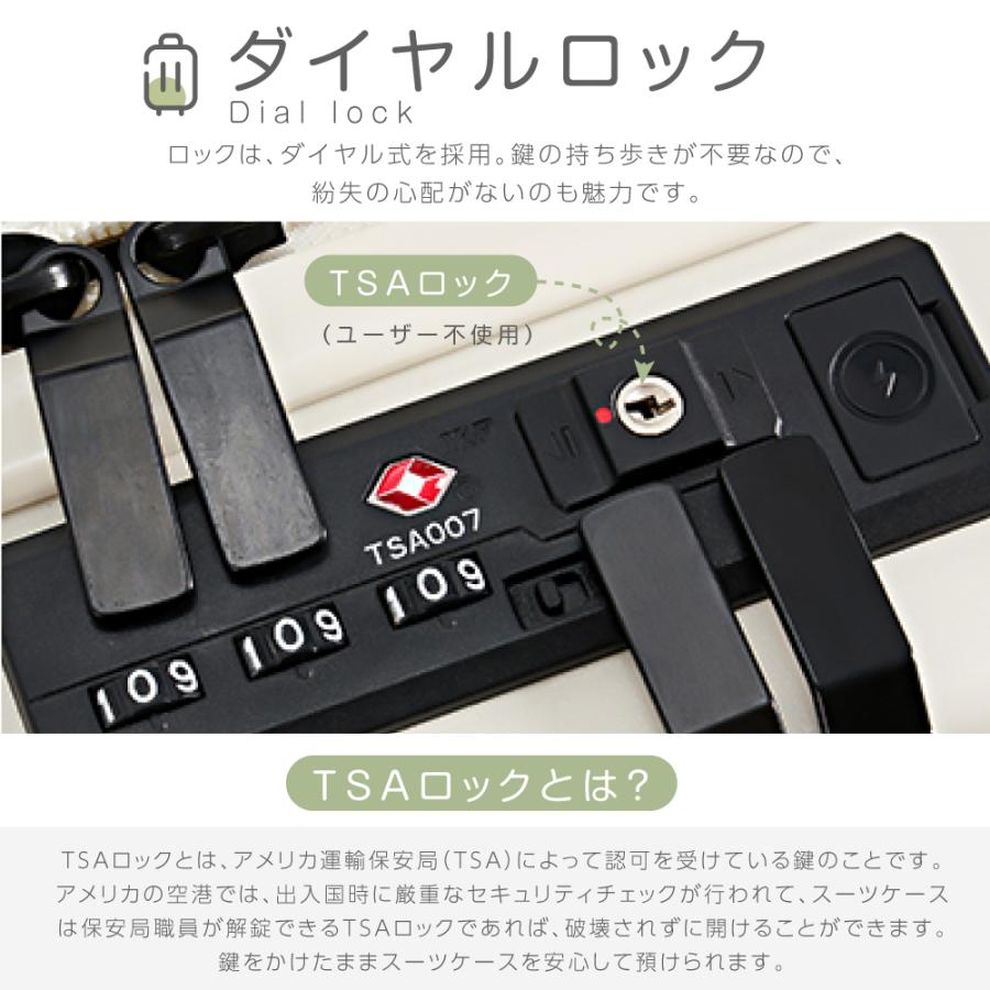 前開き スーツケース USBポート付き キャリーケース Mサイズ 5カラー