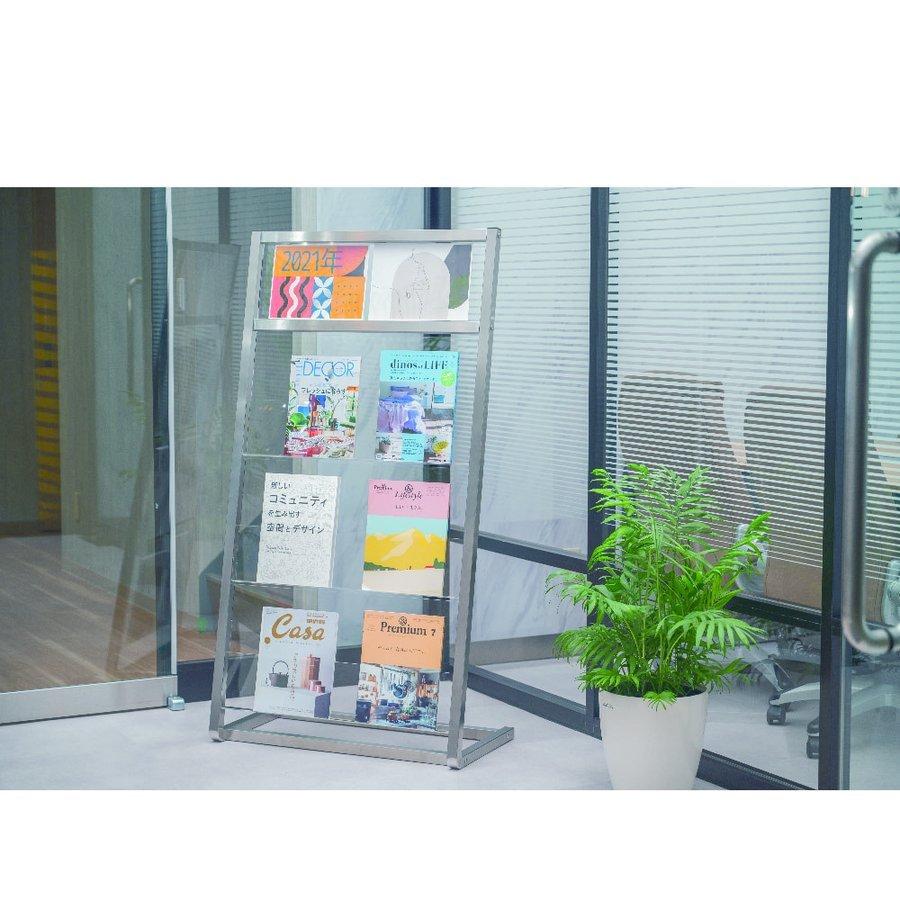 パンフレットスタンド ディスプレイラック ディスプレイスタンド 雑誌ラック インテリア 本棚 収納 新聞ラック 店舗 事務用品 カタログスタンド tks-fr14075-ss_7