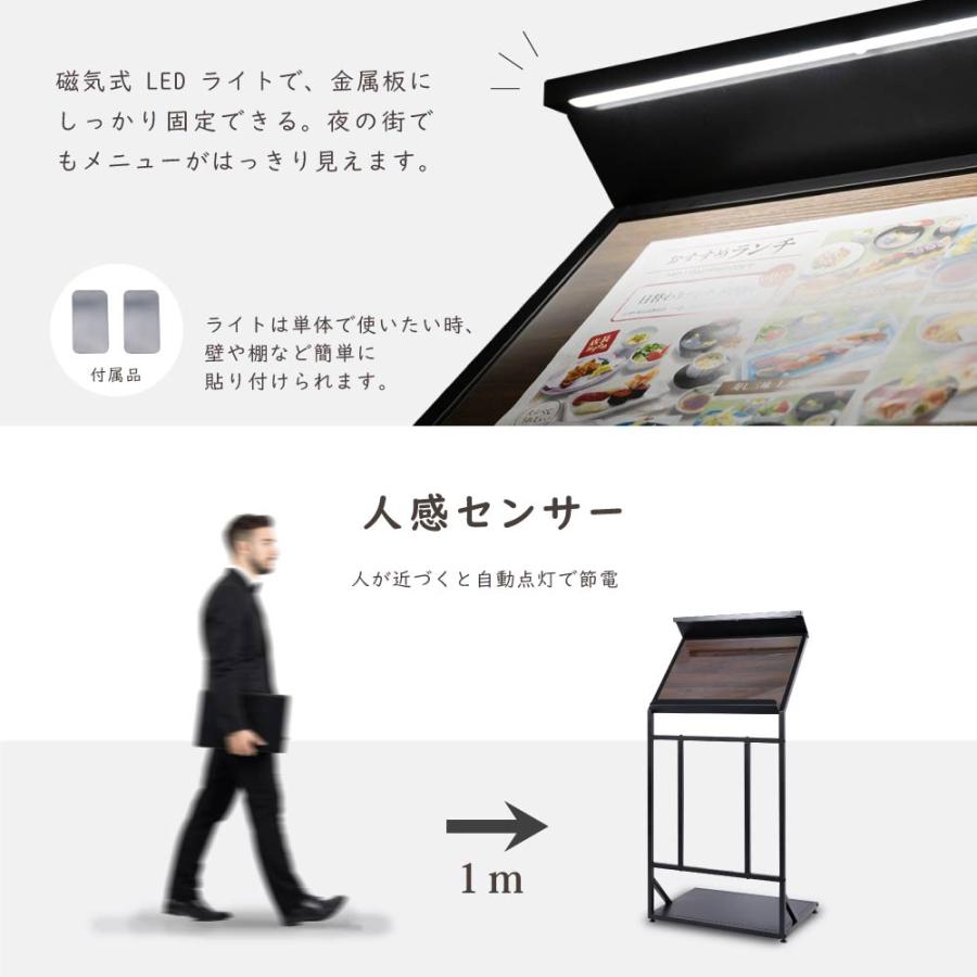メニュースタンド W57xD40xH120cm メニュースタンド看板 店舗用 led