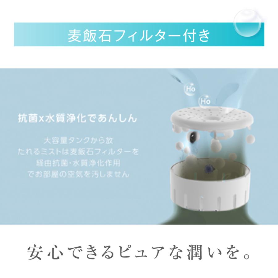 加湿器 超音波加湿器 卓上 ダイヤル式 除菌 大容量5L 無階段ミスト量