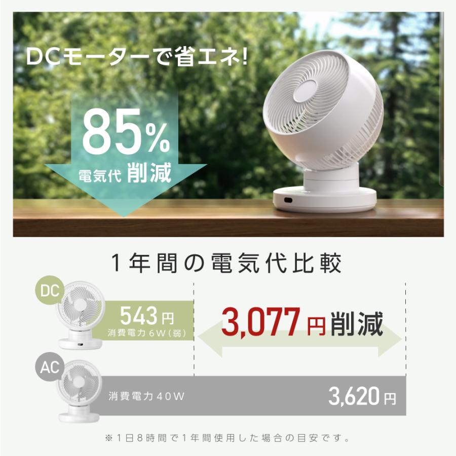 3D首振り サーキュレーター DC 12段階風量調節 パワフル送風 扇風機 空気循環 換気 梅雨 省エネ 節電 静音 軽量設計 タイマー 自動首振りコンパクト xr-yy01｜universalstore｜02