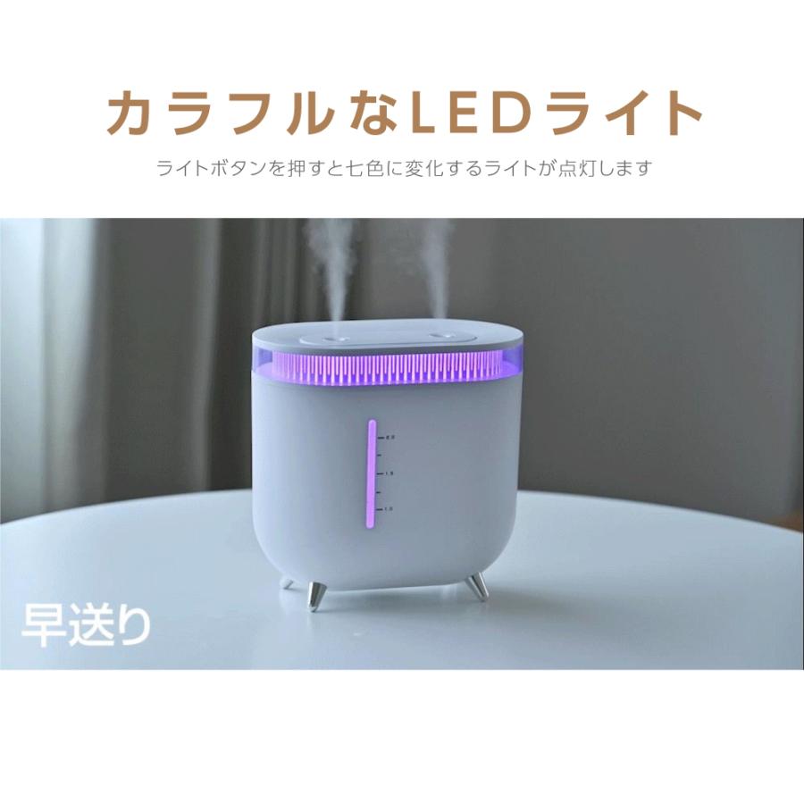 加湿器 卓上 超音波加湿器 LEDライト 大容量2L 上部給水 ワイヤレス 2段階加湿調節 空気清浄 自動湿度調整 コンパクト 空焚き防止 寝室 xr-k195 爆買 卓上 超音波加湿器 LEDライト 大容量2L 上部給水 ワイヤレス 2段階加湿