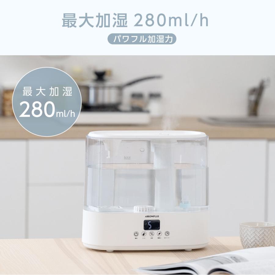 超音波加湿器 加湿器 電解水生成機能付き オフィス 卓上加湿器 大容量
