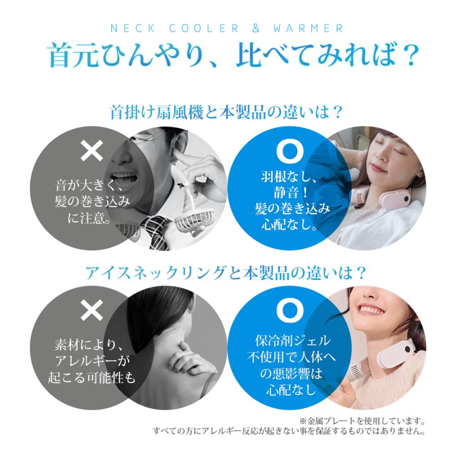 ネッククーラー ネックヒーター 冷却 温熱 2way 首掛け扇風機 ネック