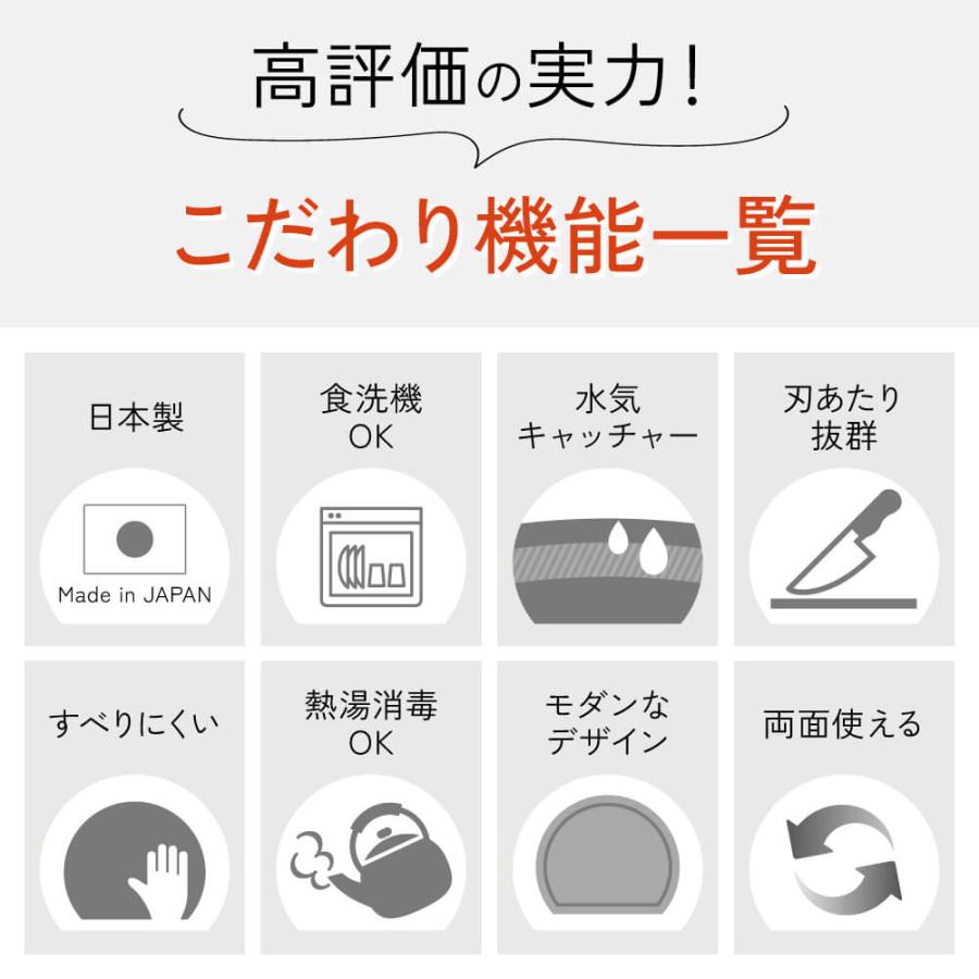 まな板 日本製 IWANO 丸いまな板  かまぼこ型 d型 半円 楕円 転がらない すべらない もれない 食洗機対応 食洗機OK 溝付き エラストマー 両面 熱湯消毒 丸型 |  | 16