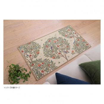 川島織物セルコン Morris Design Studio ケルムスコットツリー マット 約60×90cm FH1711A I アイボリー_3