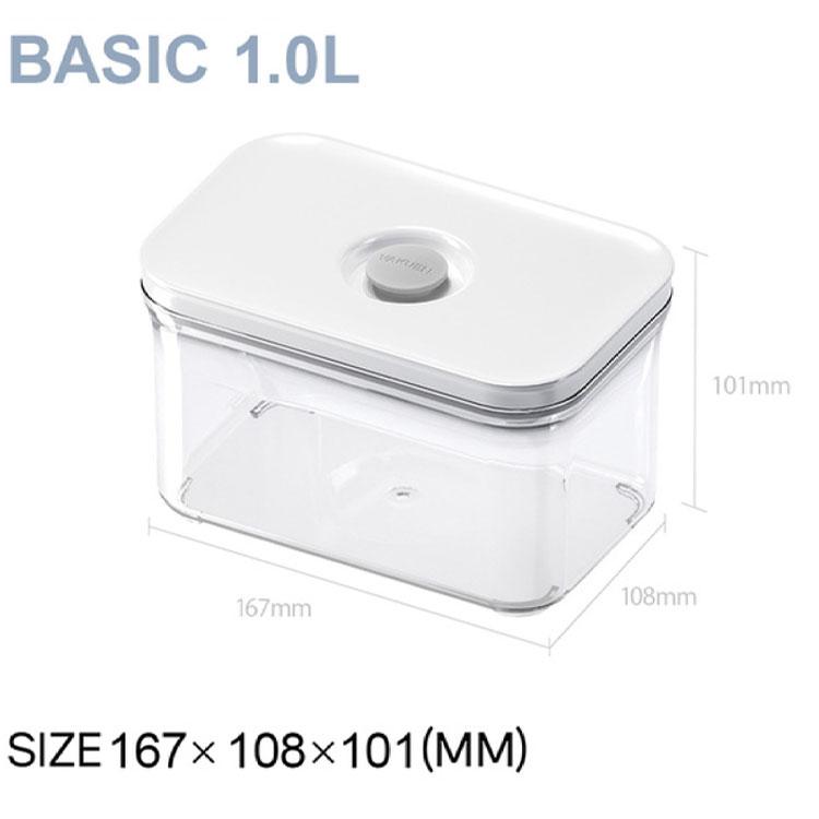 【美品】VAKUEN 食品保存容器 7個セット ホワイト VAKUEN 真空保存容器 7点セット 真空ポンプ付き BPAフリー 電子レンジ