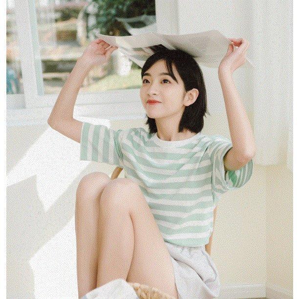 全てのアイテム トップス 韓国 私服 女子 中学生 ティーンズファッション シンプル かわいい おしゃれ ボーダー 五分袖 七分袖 半袖 カットソー 夏 レディース 半袖 サイズ M Www We Job Com