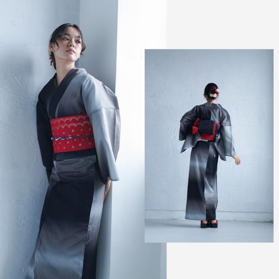 半幅帯 tsumori chisato ツモリチサト 水玉 レース柄 赤 黒
