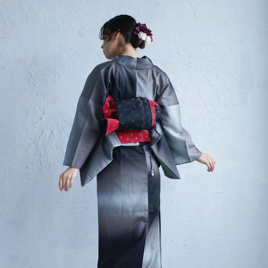 半幅帯 tsumori chisato ツモリチサト 水玉 レース柄 赤 黒