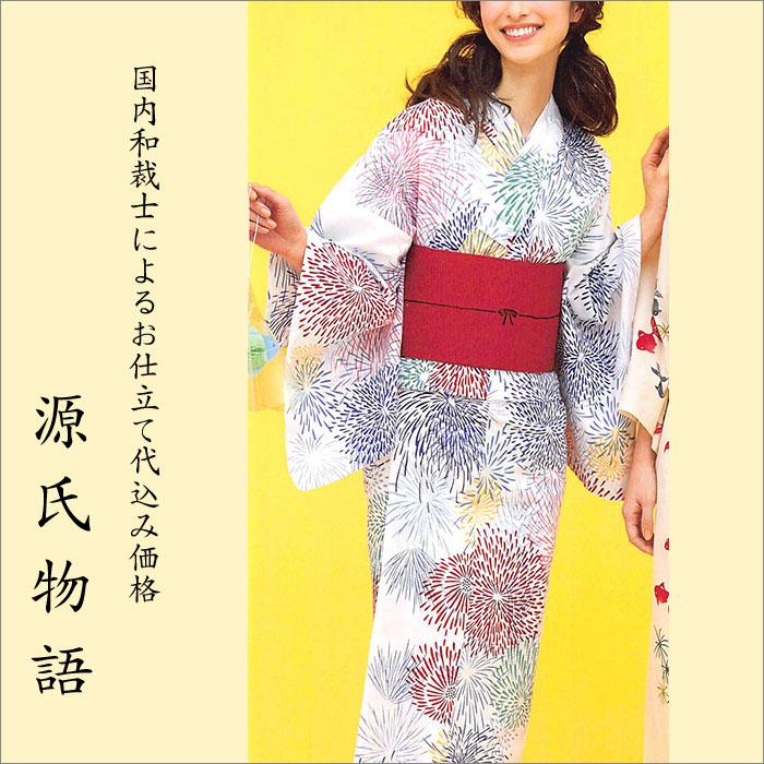 源氏物語　笹柄　注染の浴衣反物　株式会社堀井　花火大会夏祭り　本物の浴衣 源氏物語 笹柄 注染の浴衣反物 株式会社堀井 花火大会夏祭り