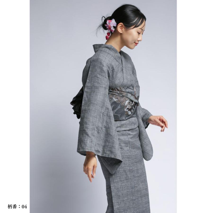 新品 近江ちぢみ 浴衣 反物 085 グレー 手しぼ 綿麻 新品・未使用】近江ちぢみ 秦荘上布 反物 グレー 灰色 夏着物 麻