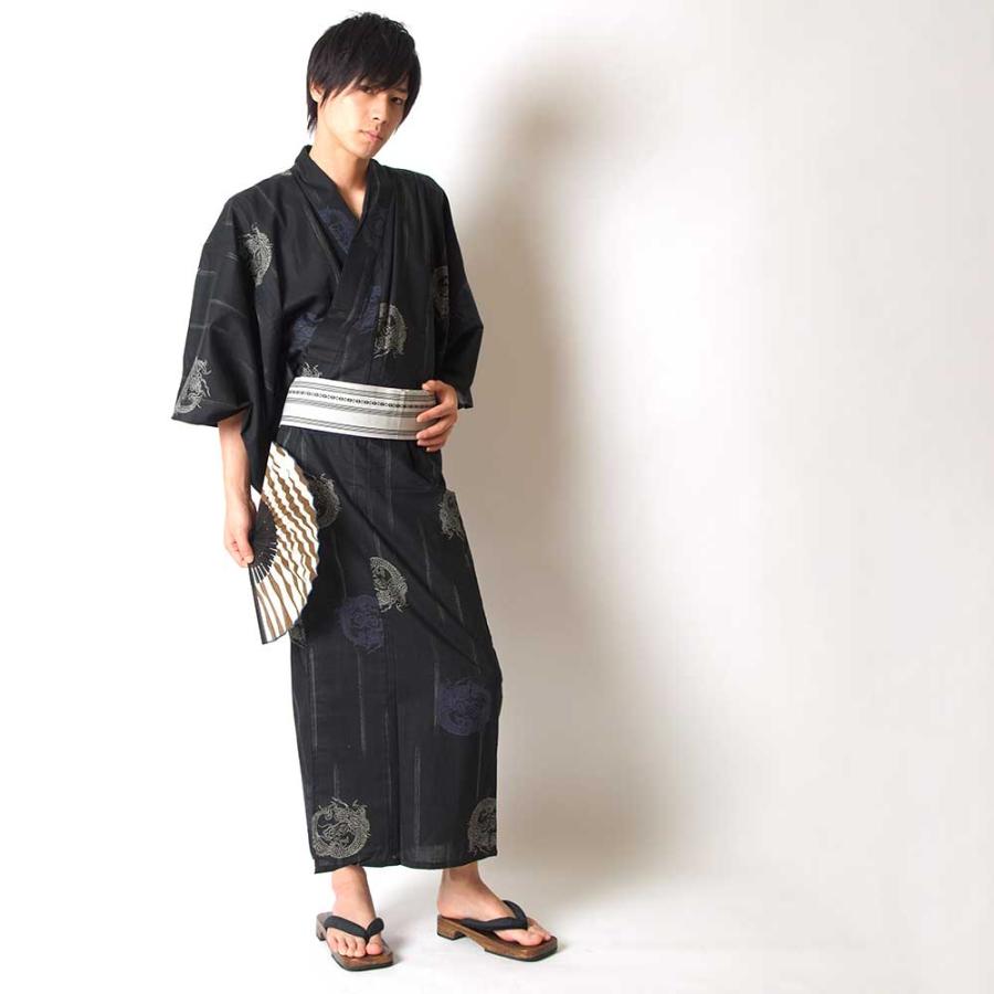 浴衣 メンズ/送料無料/浴衣+帯+下駄+腰紐/お仕立て上がりメンズ浴衣4点セット |  | 02