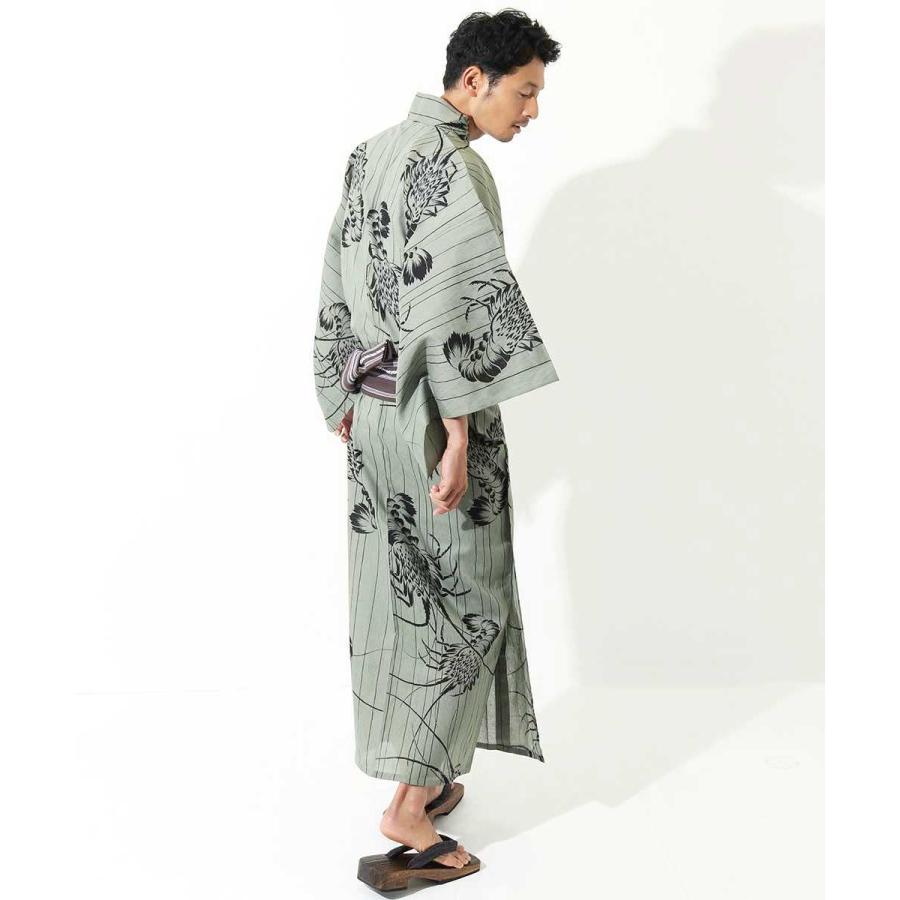 浴衣 メンズ/送料無料/日本製高級生地/浴衣 +帯+下駄+腰紐/高級