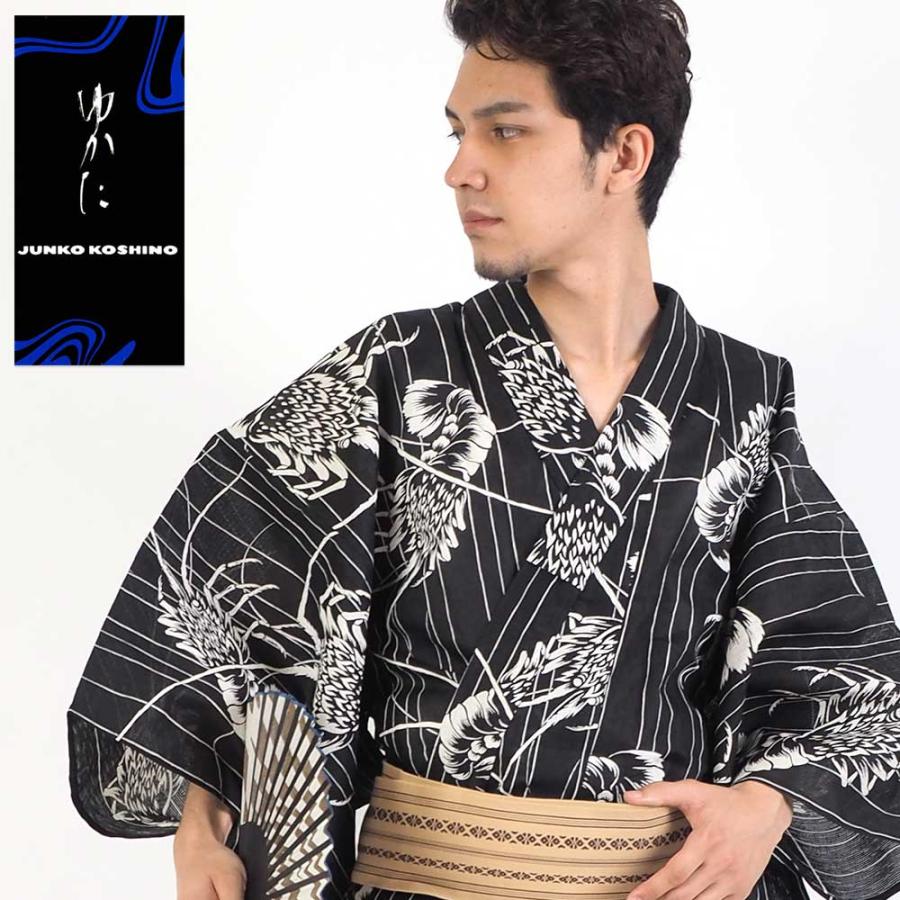 浴衣 メンズ/送料無料/日本製高級生地/浴衣 +帯+下駄+腰紐/高級