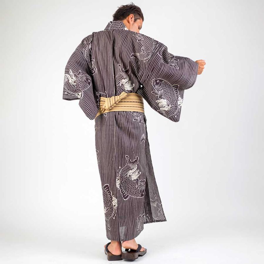 浴衣 メンズ/送料無料/日本製高級生地/浴衣 +帯+下駄+腰紐/高級・お