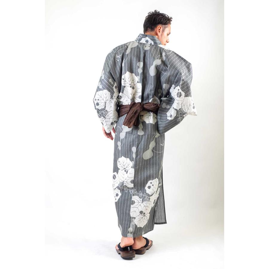 浴衣 メンズ/送料無料/日本製高級生地/浴衣 +帯+下駄+腰紐/高級・お