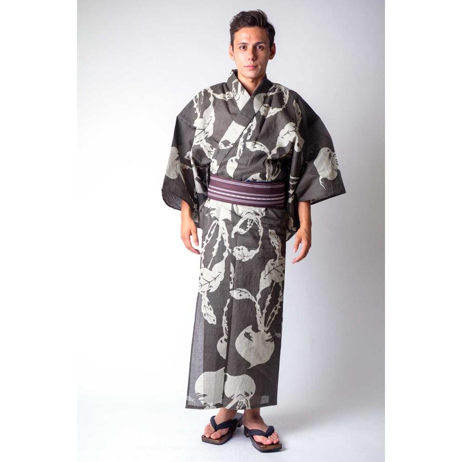 浴衣 メンズ/送料無料/日本製高級生地/浴衣 +帯+下駄+腰紐/高級・お