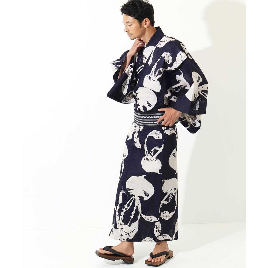 浴衣 メンズ/送料無料/日本製高級生地/浴衣 +帯+下駄+腰紐/高級・お