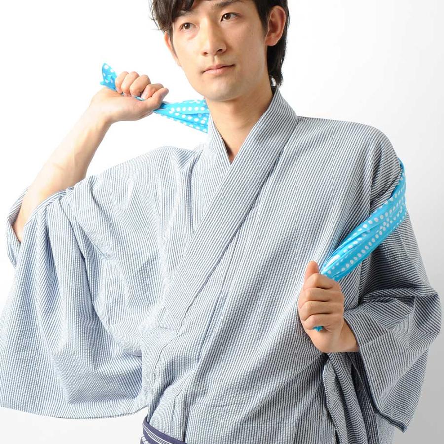 浴衣 メンズ/送料無料/男性浴衣 /涼しいサッカー生地/日本製高級生地