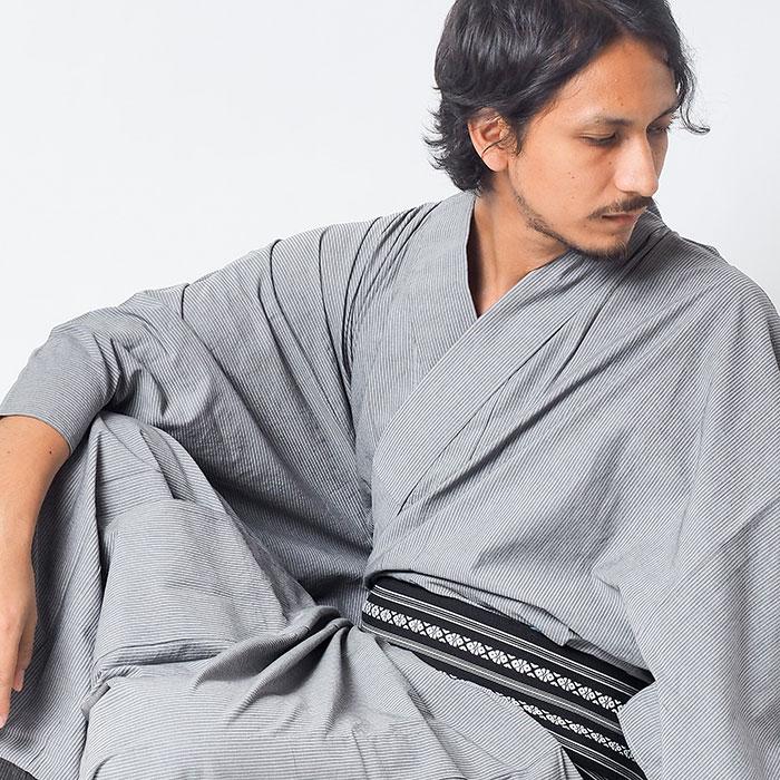 浴衣+帯+下駄+腰紐/Ummm.日本製高級生地 80番双糸トップコード・ 男性