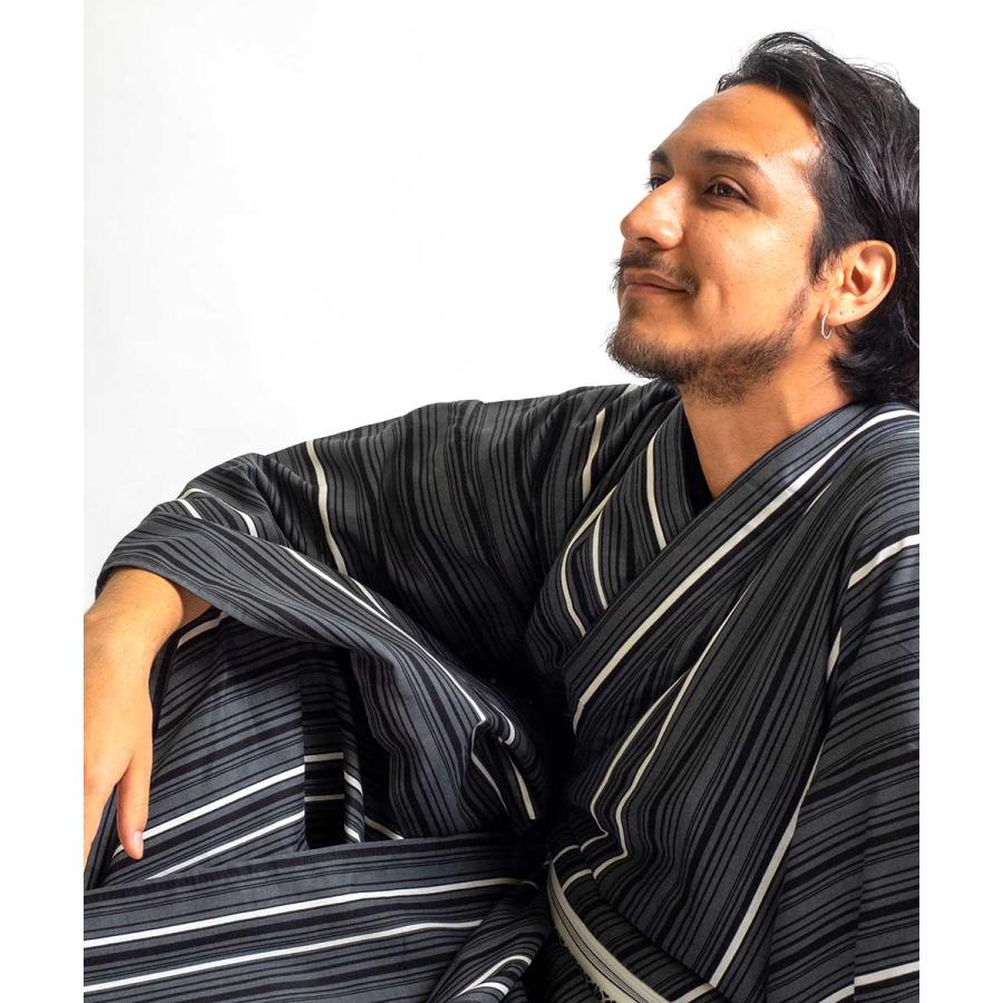 浴衣 メンズ/送料無料/日本製高級生地/浴衣+帯+下駄+腰紐/高級