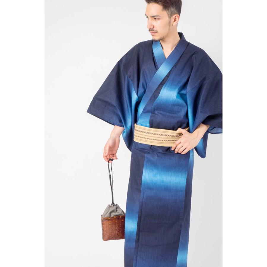 浴衣 メンズ/送料無料/日本製高級生地/浴衣+帯+下駄+腰紐/一秀