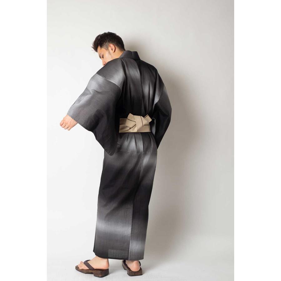 浴衣 メンズ/送料無料/ 綿 /浴衣+帯+下駄+腰紐/Ummm.グラデーション