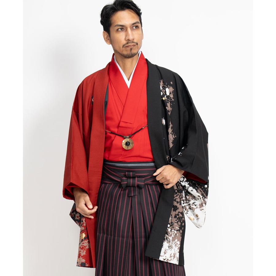 安心の最大1ヶ月レンタル可能 男性用レンタル羽織袴フルセット-7265