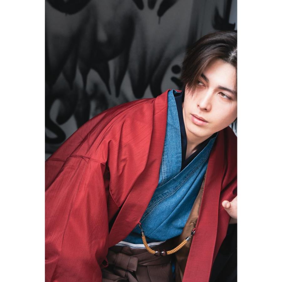 レンタル】【対応身長170cm-180cm】男性用羽織り袴フルセットremhs-hre
