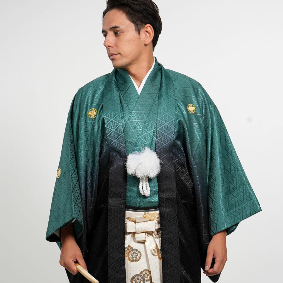 対応身長160cm-170cm】男性用レンタル紋付き袴フルセット 紋付きフル