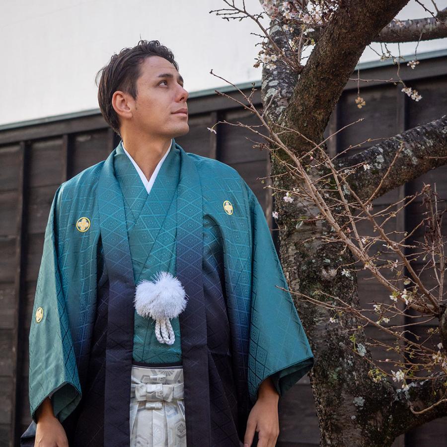 対応身長160cm-170cm】男性用レンタル紋付き袴フルセット｜紋付きフル  