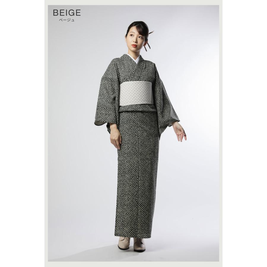 高級お仕立て上がり着物単品【Shangri-la】鹿の子小紋 レディース 単衣