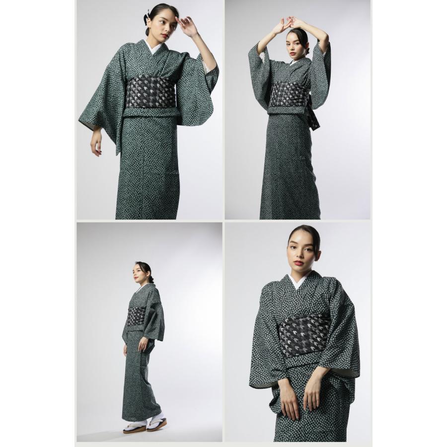 高級お仕立て上がり着物単品【Shangri-la】鹿の子小紋 レディース 単衣