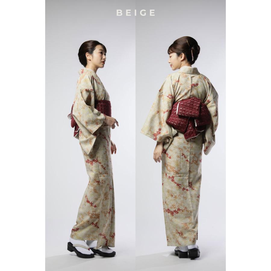 高級お仕立て上がり着物単品【Shangri-la】紅葉MAPLE レディース 単衣