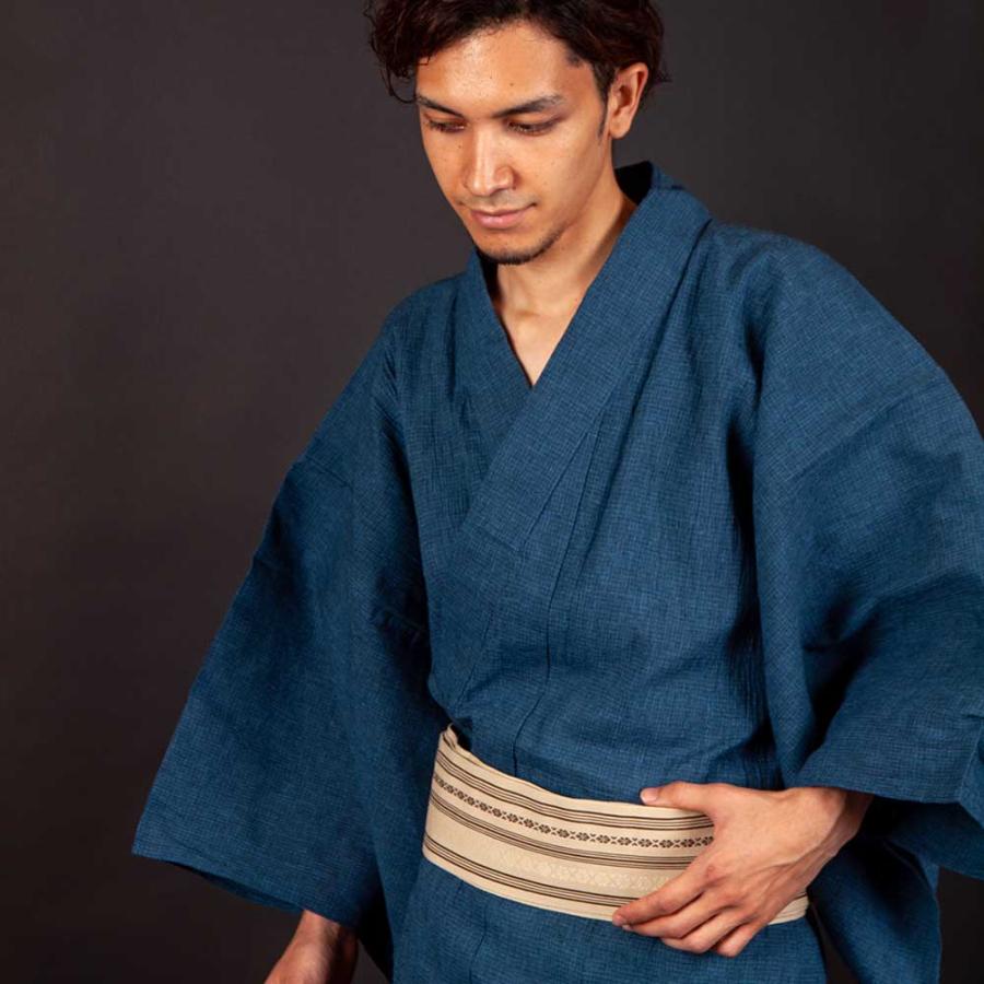 【高島屋】日本製　古今　浴衣セット　帯　下駄　腰紐　足袋 浴衣 メンズ/送料無料/日本製高級生地/浴衣 +帯+下駄+腰紐/高級