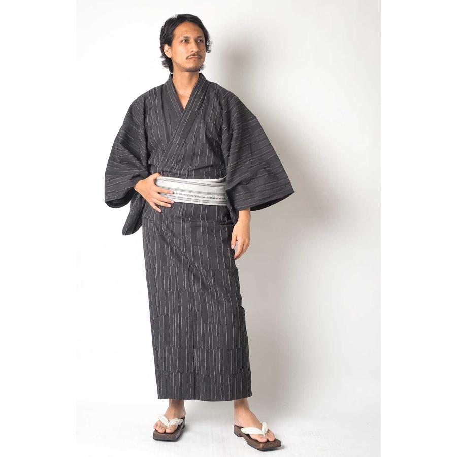 浴衣 メンズ/送料無料/日本製高級生地/浴衣+帯+下駄+腰紐/蹌踉け