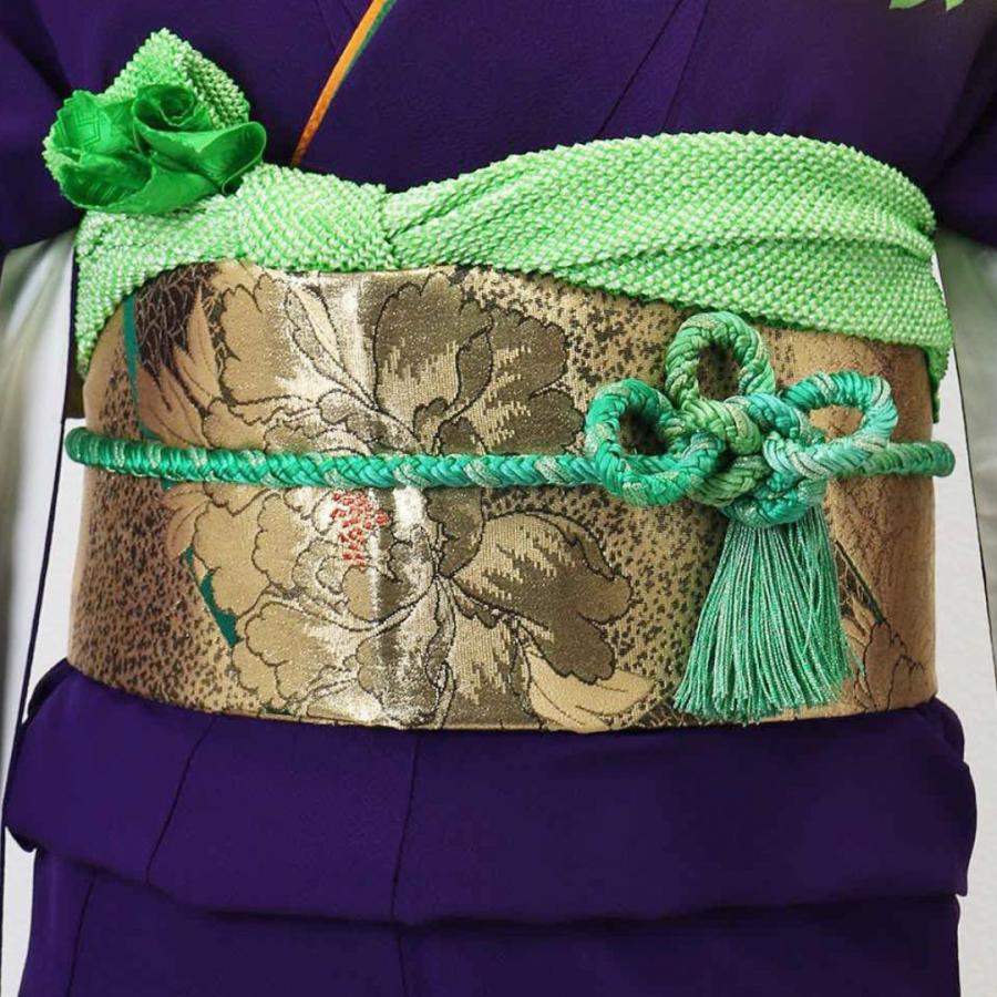 対応身長150cm〜165cm】【正絹】成人式レンタル振袖フルセット-039 花