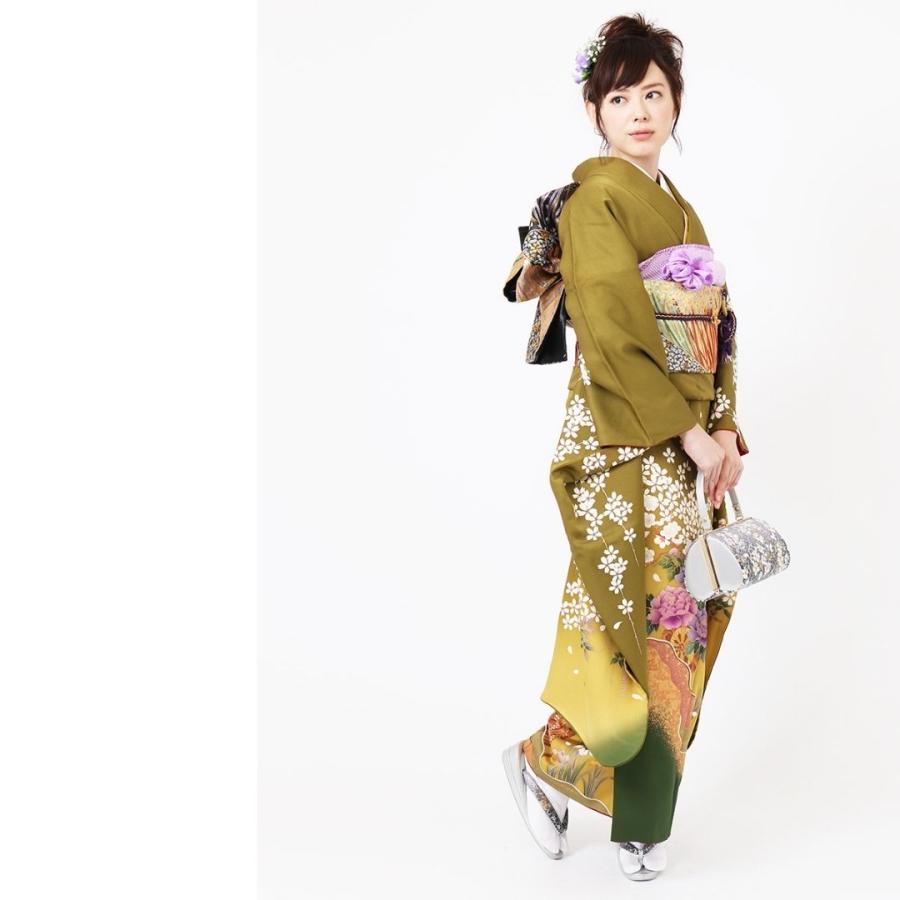 対応身長160cm〜175cm】【古典・正統派】【正絹】成人式レンタル振袖