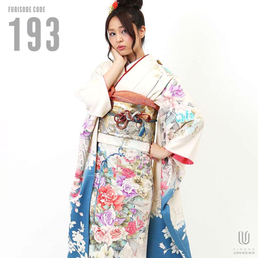 成人式用 安心の長期間レンタル 対応身長145cm 160cm 正絹 レンタル振袖フルセット 193 花柄 レトロ クール系 ポップキュート 青 系 水色系 薔薇 Www Mohmmadiyon Com