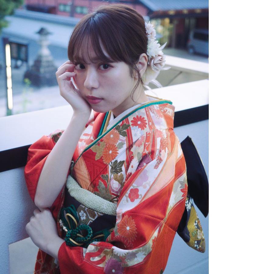 対応身長150cm〜165cm】【正絹】成人式レンタル振袖フルセット-259 花